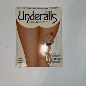 Vintage Underalls Pantyhose & Panties All In One Taupe Size A-B
